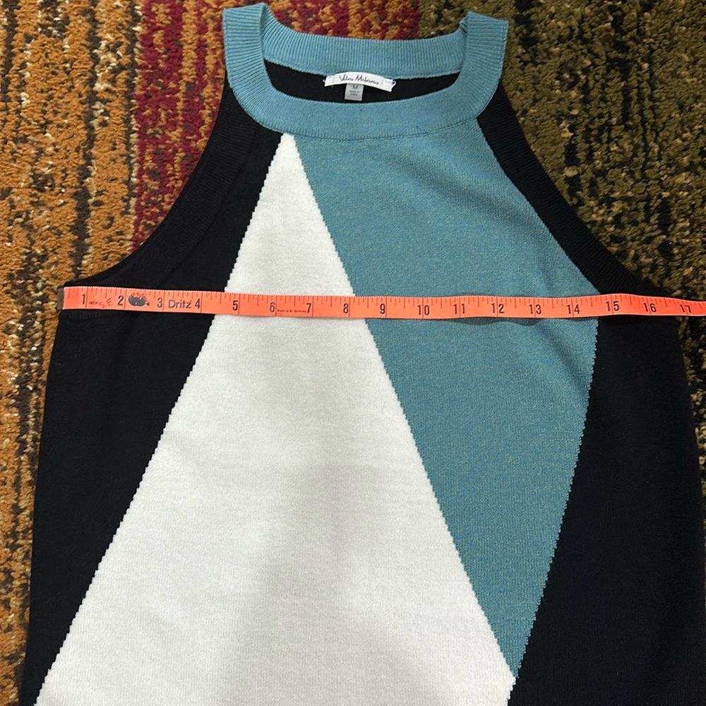 Vila Milano color block sleeveless sweater.